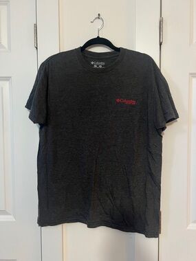 Columbia Charcoal Short-Sleeve Crew Tee with Red Logo